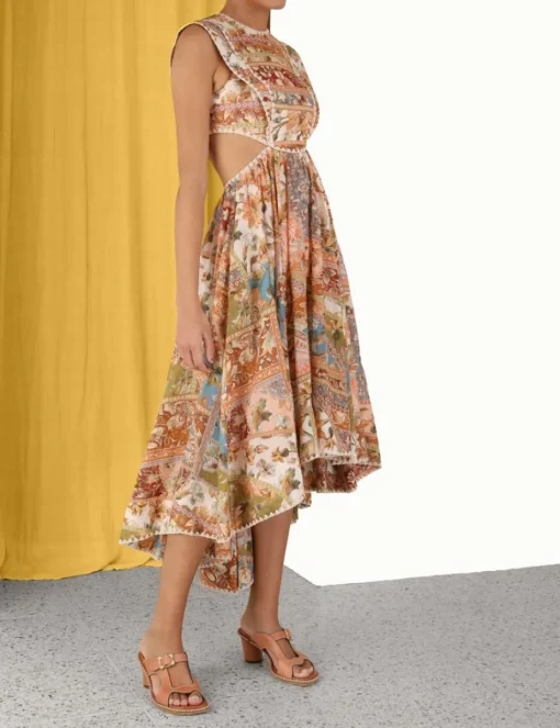 Chintz Asymmetric Dress