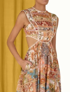Chintz Asymmetric Dress