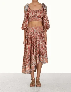 Chintz Asymmetrical Skirt
