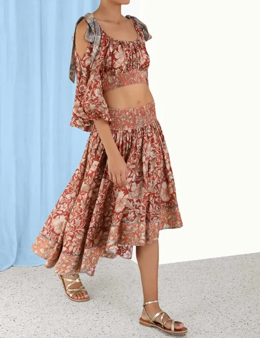 Chintz Asymmetrical Skirt