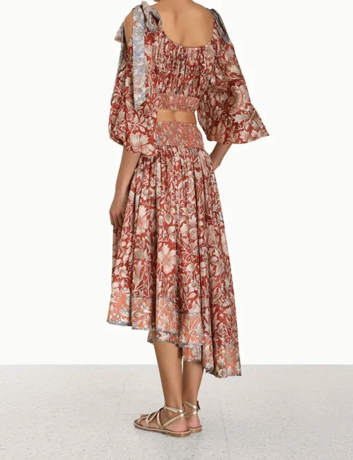 Chintz Asymmetrical Skirt
