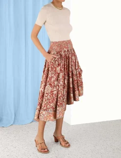 Chintz Asymmetrical Skirt
