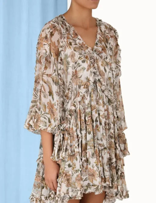 Chintz Billow Frill Mini Dress