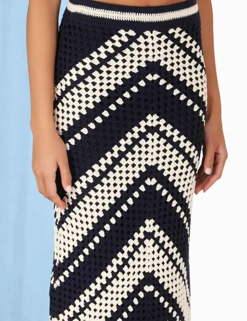 Chintz Crochet Fringed Skirt