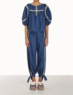 Chintz Denim Harem Pant