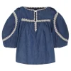 Chintz Denim Smock Top