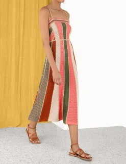 Chintz Panelled Midi Dress