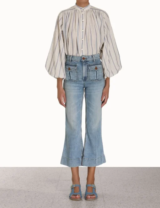 Chintz Striped Billow Blouse