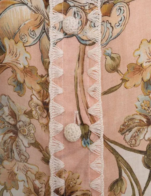 Chintz Tie Neck Blouse