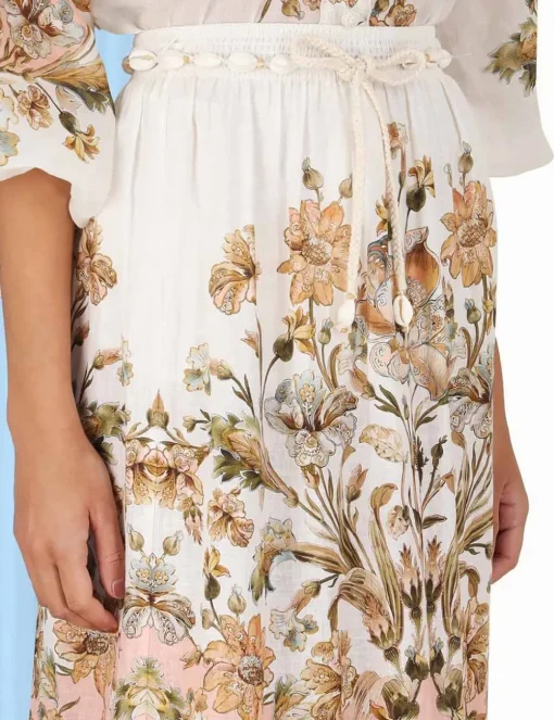 Chintz Tiered Midi Skirt