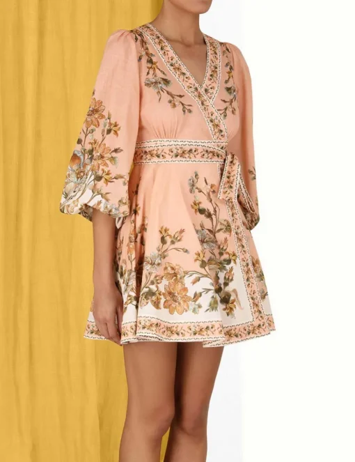 Chintz Wrap Mini Dress