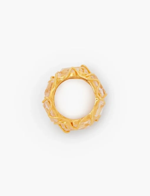 Crystal Swirl Ring