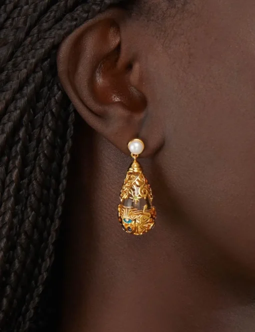 Crystal Tarot Drop Earrings