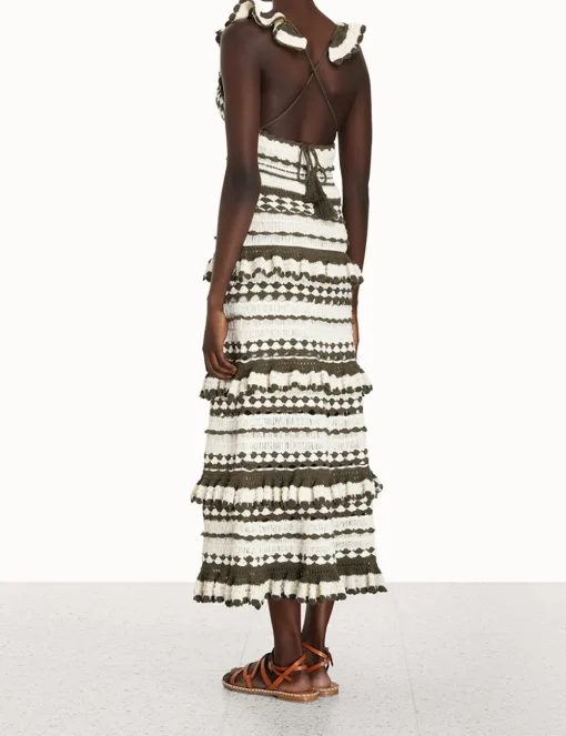 Devi Crochet Frill Dress