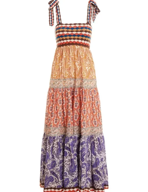Devi Crochet Spliced Dress