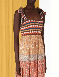 Devi Crochet Spliced Dress