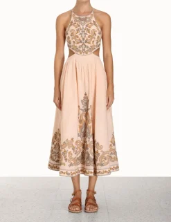 Devi Halter Tie Midi Dress