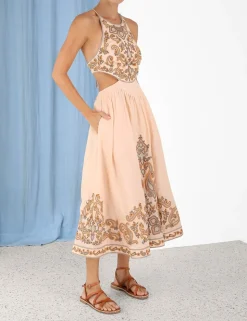 Devi Halter Tie Midi Dress