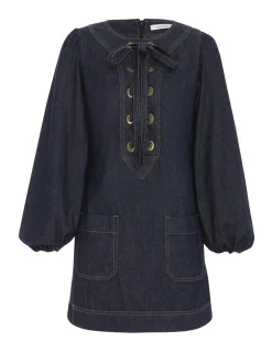 Devi Lace Up Tunic Dress