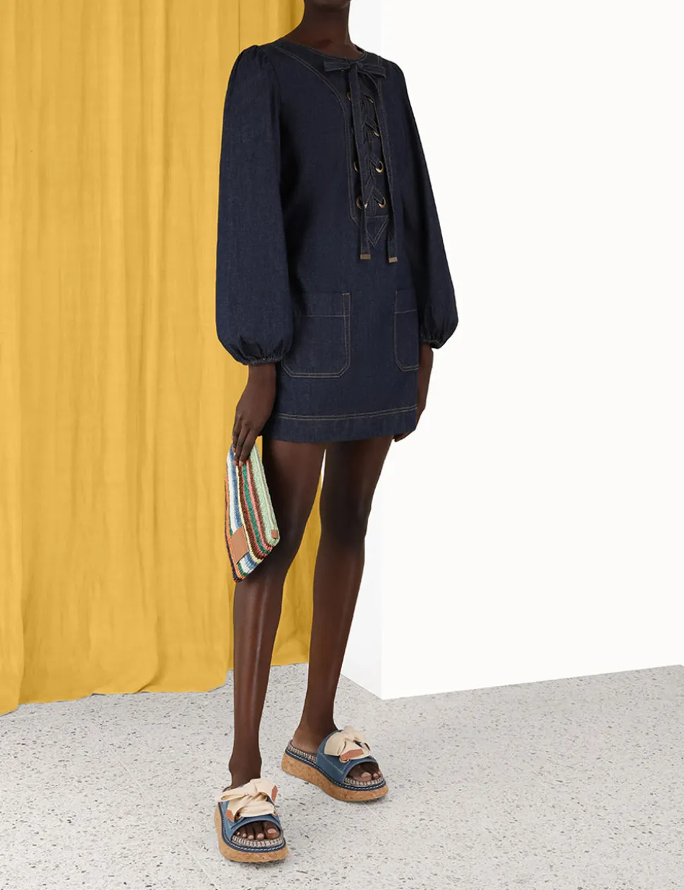 Devi Lace Up Tunic Dress