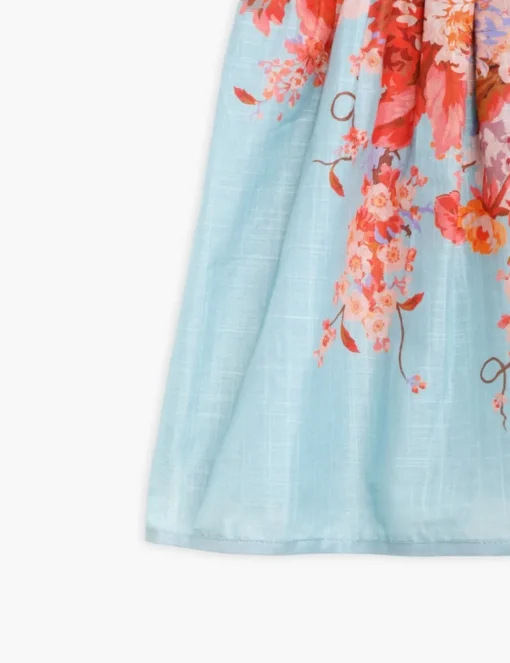 Devi Puff Sleeve Shirred Dress
