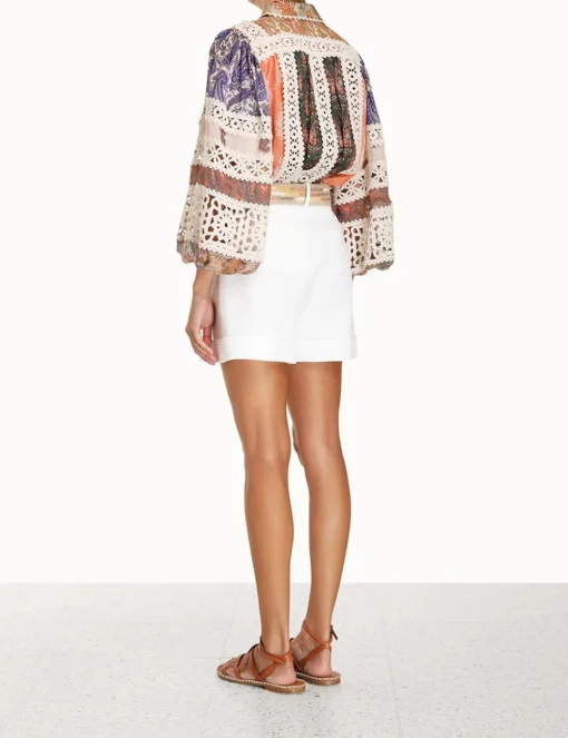 Devi Spliced Billow Blouse