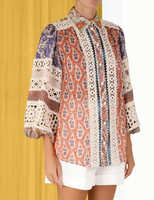 Devi Spliced Billow Blouse