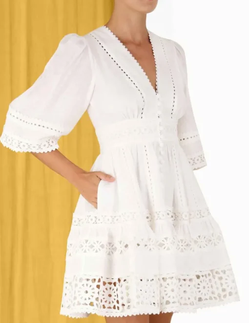 Devi Spliced Billow Mini Dress