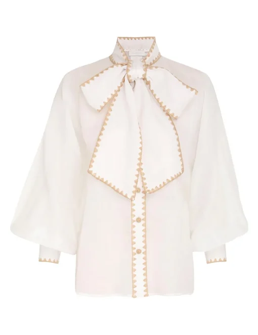 Devi Tie Neck Blouse