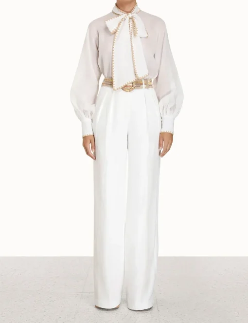 Devi Tie Neck Blouse