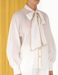 Devi Tie Neck Blouse