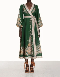 Devi Wrap Midi Dress