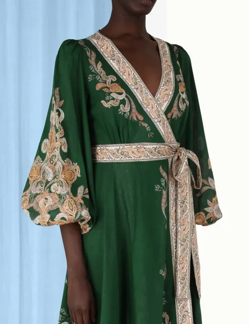 Devi Wrap Midi Dress
