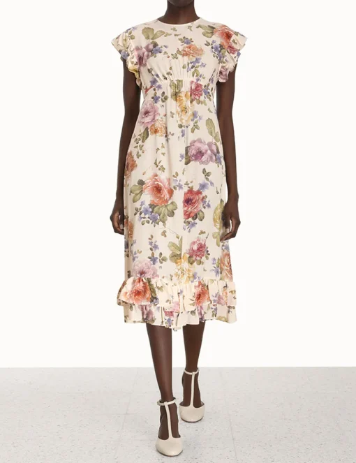 Frill Midi Dress