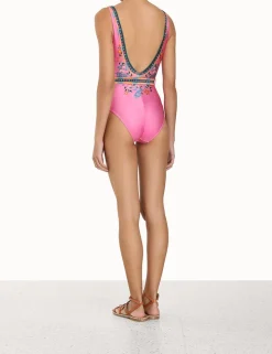 Ginger Belted Plunge 1Pc