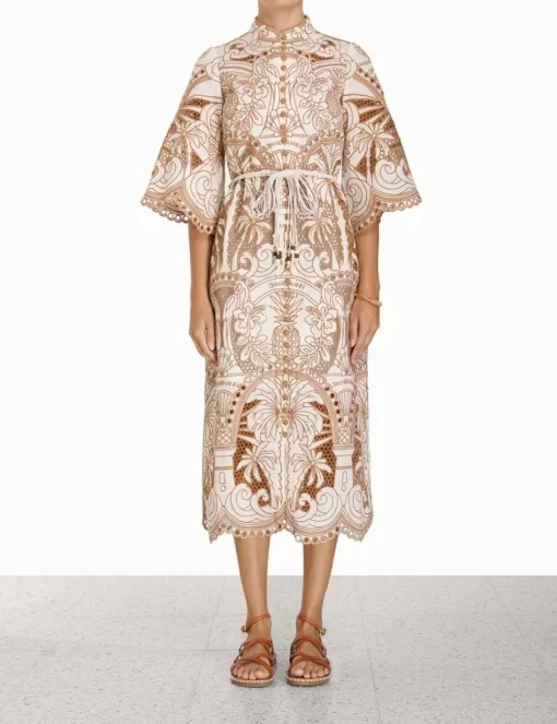 Ginger Embroidered Shirt Dress