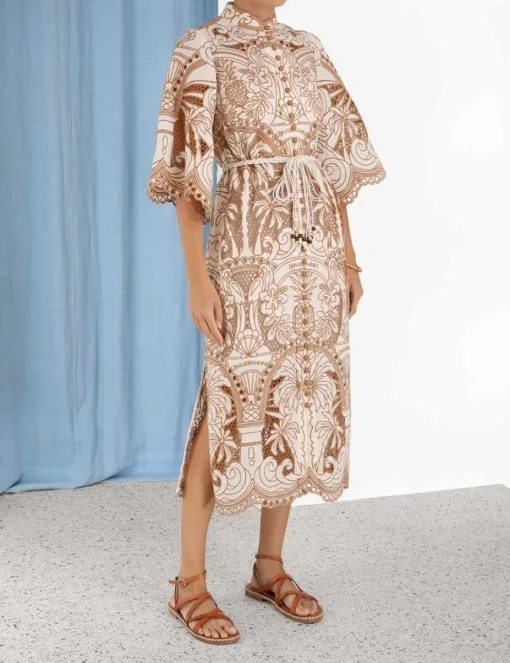 Ginger Embroidered Shirt Dress