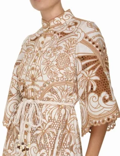 Ginger Embroidered Shirt Dress
