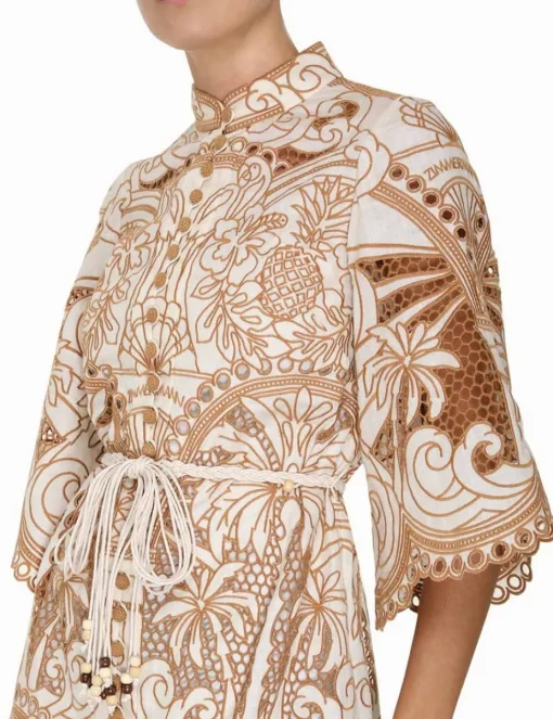 Ginger Embroidered Shirt Dress