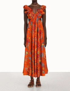 Ginger Frill Midi Dress