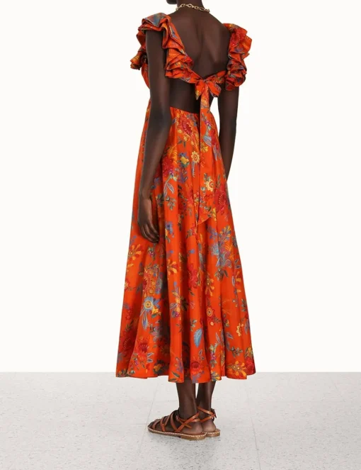 Ginger Frill Midi Dress