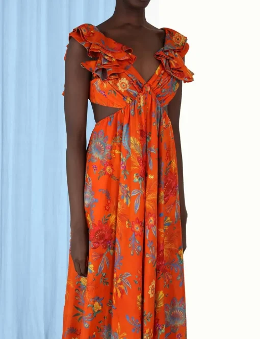 Ginger Frill Midi Dress