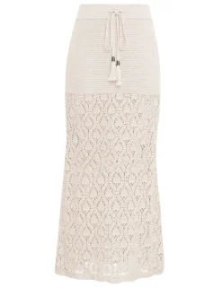 Ginger Hand Crochet Midi Skirt