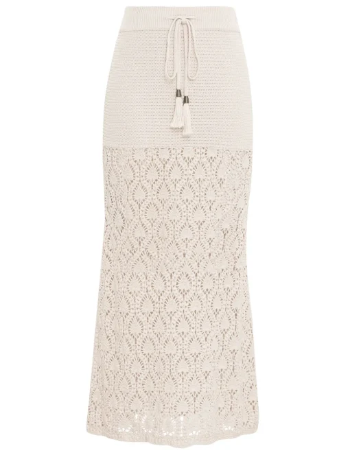 Ginger Hand Crochet Midi Skirt