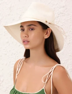 Glazed Straw Collapsible Hat