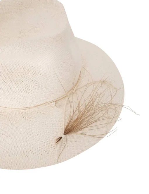 Glazed Straw Collapsible Hat