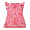 Halcyon Flounce Sleeve Dress