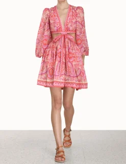 Halcyon Tie Front Mini Dress