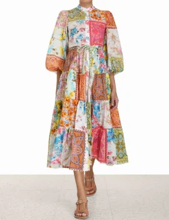 Halcyon Tiered Midi Dress