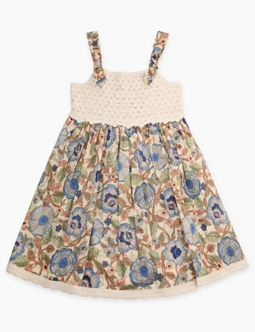 Junie Crochet Top Woven Dress